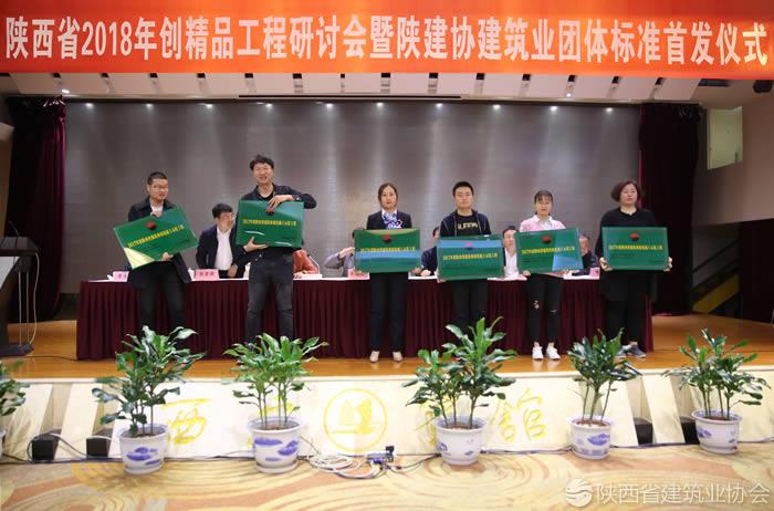 向2017年第二批陕西省建筑业绿色施工示范工程进行授牌.jpg